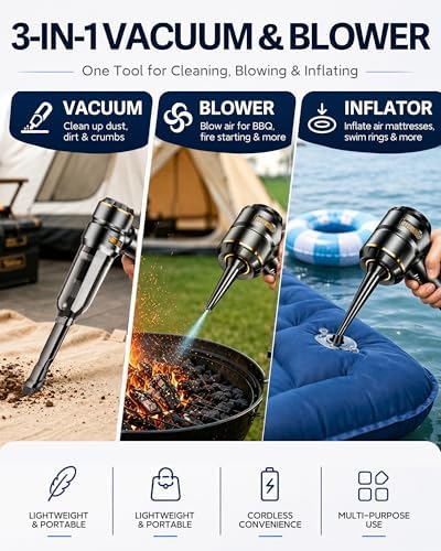 houscly Car Vacuum Cordless Mini Handhled 4-in-1 High Power Cleaner 20000Pa - Image 5