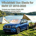 Windshield Sun Shade for BMW X7 2018-2026, 4-Layer 240T Foldable UV Block Car Accessory to Cool Interior - Image 2