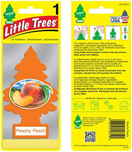 Little Trees Cardboard Hanging Car, Home & Office Air Freshener, Peachy Peach (Pack of 6) - Image 2