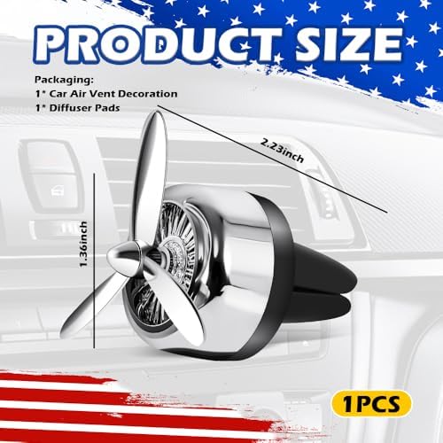 2026 Upgraded Air Force 3 Car Air Freshener,Air Force 3 Fighter Car Vent Clips with Spinning Propeller for Reducing Odors,Universal Air Vent Decorations for Cars as Gift for Men & Pilots - Image 2