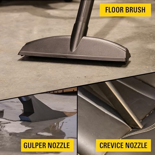STANLEY Shop Vac SL18115P, 5 Gallon Peak 4 Horsepower Wet Dry Vacuums, Blower 3 in 1 Functions 15 Feet Cleaning Range for Garage, Carpet Clean, Shop Cleaning, Car Detailing with Attachments - Image 5