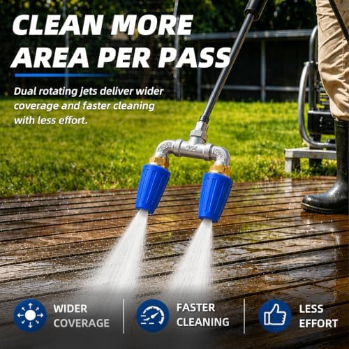 Dual Turbo Nozzle Pressure Washer, 1/4-Inch Quick Connect, 4000 PSI - Image 2