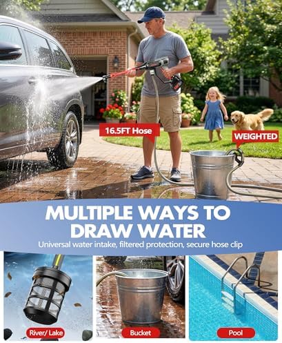 KimPump Cordless Car Washer with 6-in-1 Nozzle with Copper Brushless Motor - Image 6