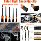 Car Cleaning Kit, Orange 17pcs Car Interior Detailing Kit with High Power Handheld Vacuum, Detailing Brush Set, Windshield Cleaner, Cleaning Gel, Complete Auto Accessories for Women Men Teens - Image 5