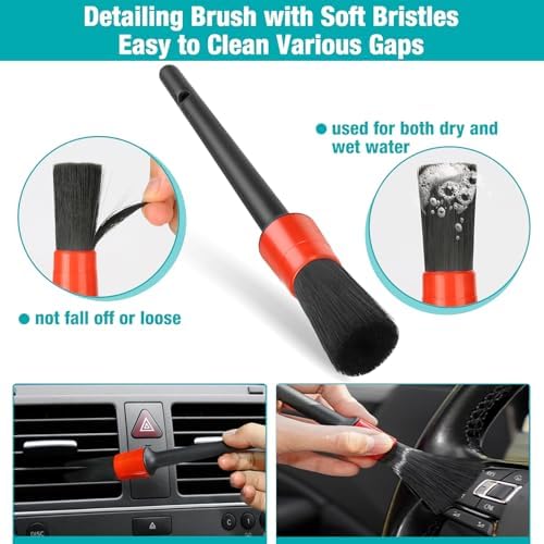 Luscinum Car Interior Duster Detailing Cleaning Gel Brushes Kit, - Image 5