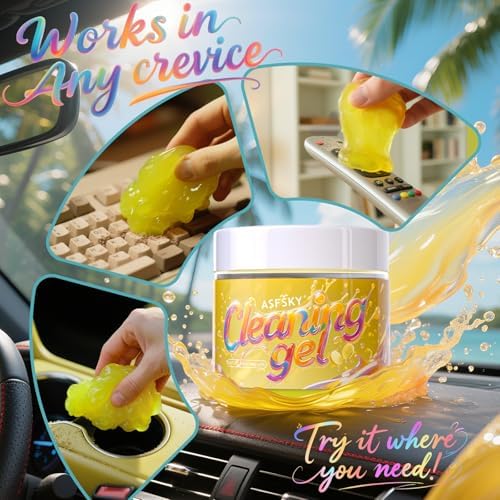 ASFSKY Car Cleaning Gel Cleaning Putty Universal Fruit Scent 4 Pack - Image 2