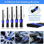 26Pcs Car Detailing Brush Set, Car Detailing Kit, Car Detailing Brushes, Car Cleaning Kit, Car Windshield Cleaning Tool, Professional Car Care kit - Car Wash Brush kit for Interior Exterior Wheels - Image 4