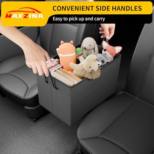 Seat Aisle Storage Box Compatible with 2020-2026 Ford Explorer Rear Car Seat Organizer Foldable Backseat 2nd Row Kids Toys Travel Storage Bin for 2025 Explorer 6 Seats Accessories - Image 4