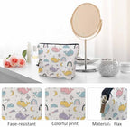 Makeup Bag Whale Makeup Bags For Purse Pouch, Funny Rainbow Whale Cute Travel Toiletry Bag Cosmetic Bag Makeup Bags Flax Makeup Organizer Bag Pencil Pouch For Man Woman - Image 5