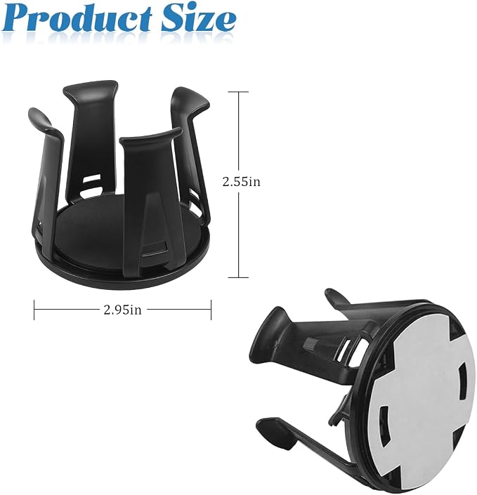 Zpana Car Slim Can Cup Holder Adapter, Vehicle Energy Drink Holder Insert, Reversible Wiggle Free Automotive Cup Holder Expander Accessories, Universal for SUV, Sedan, Truck(1PC) - Image 2