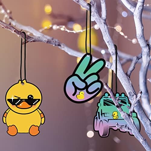 Tallew 6 Pcs Funny Duck Air Freshener for Car Hanging, Cute Duck - Image 3