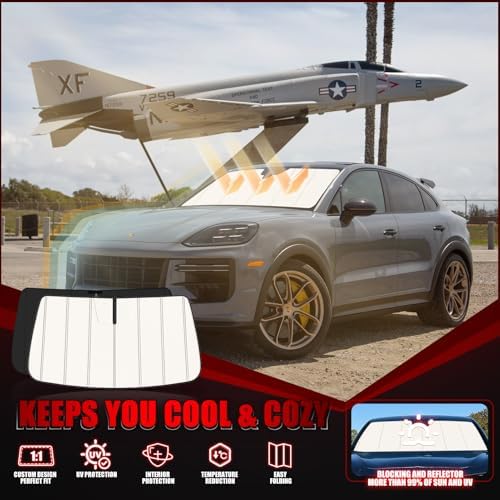 Windshield Sun Shade for Pors-Che Ca-yenne 2019-2025 2026 - Image 2