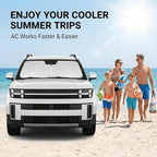 Windshield Sun Shade for Hyundai Santa Fe 2024 2025 2026 Sunshade Front Window Shade Custom Fit Santa Fe Accessories Sun Visor Foldable Shade Blocks UV Rays Accessories - Image 4