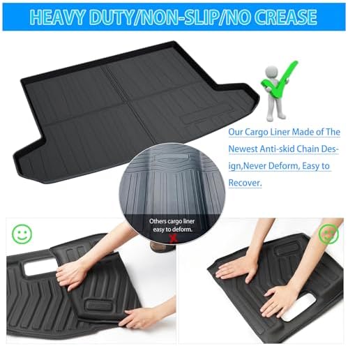Powerty Trunk Mat for Hyundai Tucson 2016-2021(Not fit Hyundai Tucson NX4), All Weather TPE Cargo Mat Liner for Tucson Rear Trunk - Image 5
