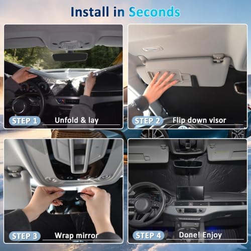 Car Windshield Sun Shade for Jeep Grand Cherokee 2022-2025 2026 - Image 5