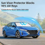 Windshield Sun Shade for Nissan Sentra 2020-2026 Sunshade - Image 2