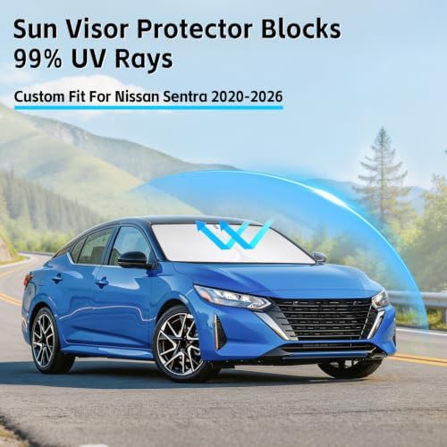 Windshield Sun Shade for Nissan Sentra 2020-2026 Sunshade - Image 2