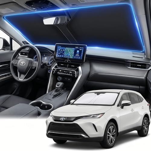 Windshield Sun Shade for Toyota Venza 2021-2024 Sunshade Front Window Shade Custom Fit Venza Accessories Sun Visor Foldable Shade Blocks UV Rays Accessories by AuyNeas