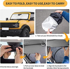 INSAUTO for Subaru Impreza Windshield Sun Shade Fit for Crosstrek Baja XV Crosstrek 2012-2025 Foldable Sunshade Car Sun Visor Cover Protector 210T Reflective Shade Blocks UV Rays Car Accessories L - Image 5