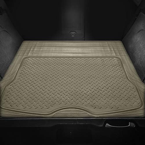 FH Group ClimaProof Universal Cargo Mat – All-Weather, Trimmable Trunk Mat (54.5" W x 44" D) – Fits Most Cars, SUVs & Trucks – Beige - Image 2