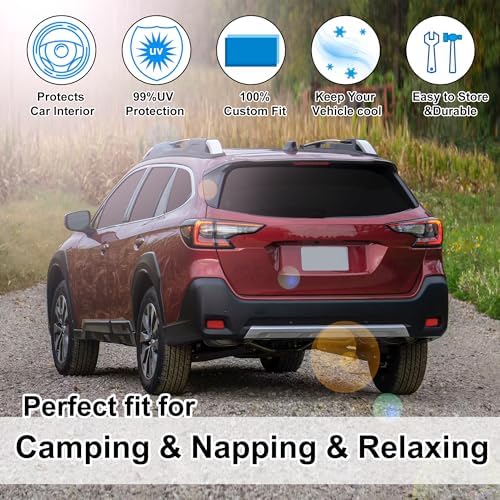 TINGLU Window Shades for Subaru Outback Wagon 2010-2014 Accessories Car Side Full Windows Windshield Sun Shade Sun UV Rays & Privacy Protection for Camping,Napping,and Relaxing 8PCS - Image 6