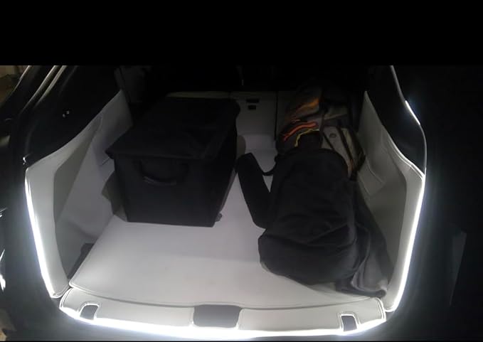 Compatible with Tesla Model Y Trunk Mat 5-Seater Tesla Y 2026 Juniper Refresh Heavy Duty Trunk Liner White Full Coverage Trunk Mat+Backseat Protector+High Side Panels+Door Sill Protector(White) - Image 2