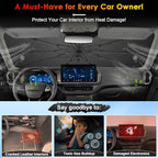 Windshield Sunshade Umbrella for 2021-2026 Ford Bronco Sport, Custom Fit Windshield Sun Protector Cover, 6-Layer Heat-Resistant Fabric, Ultra-Strong Fiberglass Frame (for 2021-2026 Bronco Sport) - Image 3