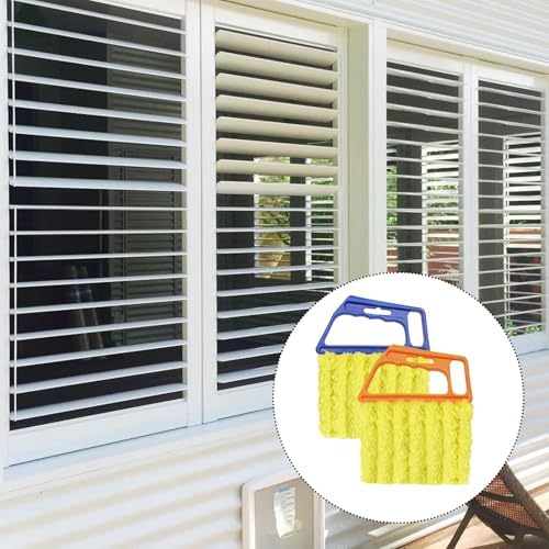 4 Pcs Blind Duster Kit, 7-Finger & Vent Tools, Orange+Blue - Image 6