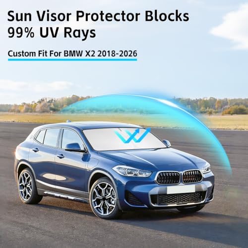 Windshield Sun Shade for BMW X2 2018-2026 Sunshade - Image 2