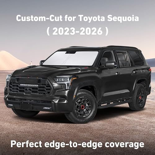 EcoNour Windshield Sunshade Compatible for Toyota Sequoia 2023-2025 2026 - Image 2
