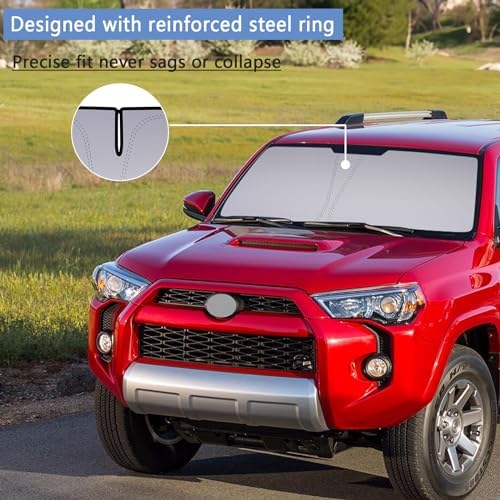 Windshield Sun Shade for Toyota 4runner 2010-2024 Foldable - Image 6