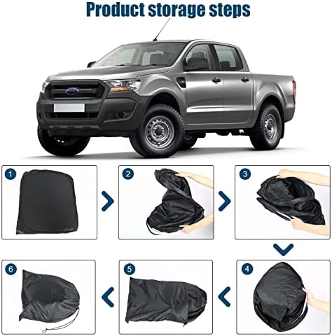 6 Layers Windshield Sun Shades for Ford Ranger 2019-2024 - Image 4