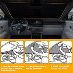 Foldable Front Windshield Sunshade fit for Hyundai Kona 2024-2025 2026 - Image 5