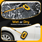HIPPIH 15° Curved Car Wash Brush with Long Handle, 2 Scratch-Free Mop Heads - Image 5