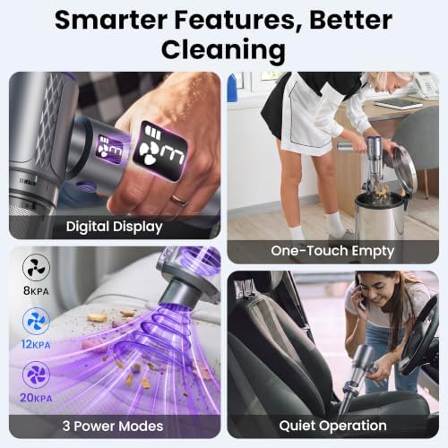 Premium Cordless Car Vacuum, 20000Pa Handheld Vacuum with Storage Bag - Image 3