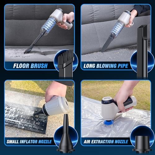 Car Vacuum Cleaner, 15000Pa Handheld Cordless Rechargeable Vacuum, 120W High Power Portable Mini Vacuum for Car, Pet, Home, Office Cleaning, Washable HEPA Filter, Multi-Nozzles - Image 6