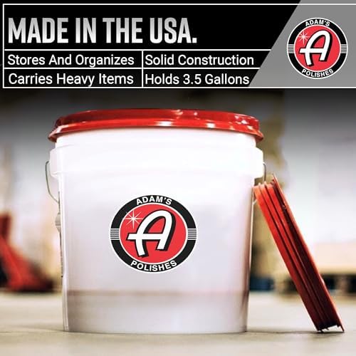 Adam's Polishes Wash Bucket (3.5 Gallon Bucket + Grit Guard) - Car Detailing Tool for Car Washing & Garage Storage | Stores Car Wash Soap, Foam Cannon, Foam Gun, Microfiber Towels & More - Image 3