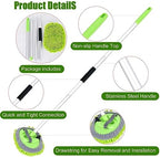 62" Car Wash Brush with Long Handle Chenille Scratch-Free Head Aluminum Pole - Image 4