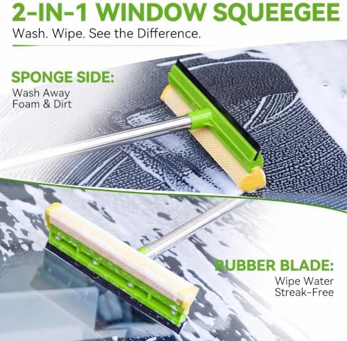 Ordenado 62" Car Wash Brush with Long Handle, 6Pcs Car Wash Kit Exterior - Image 4