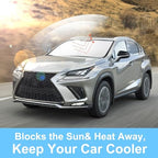 TINGLU Sun Shade for Le xus NX300h/NX300/NX200t 2015-2021 Accessories Windshield Sun Shade Window Shade UV Rays Protection Sun Visor Cover with Steering Wheel Sunshade Storage Bag - Image 5