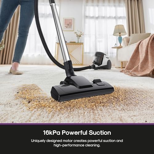Eureka Bagless Canister Vacuum Cleaner, Household Vacuum for Home, White - Image 3
