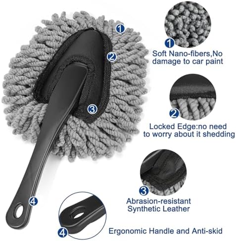 Fitosy Car Interior Duster Detail Brush Cleaning Gel Kit, Dust Remover - Image 2