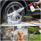 26Pcs Car Wash Cleaning Kit with Foam Gun Sprayer Detailing Brushes Window Water Scraper Tire Brush Towels Complete Interior Exterior Detailing Set for Car - Image 3