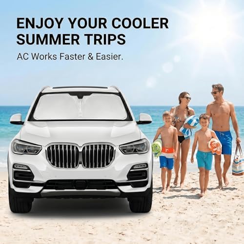 for BMW X5 Windshield Sun Shade 2019-2026, Custom Fit Front Window Visor, Foldable UV Ray Blocker for X5 M Sport XLine SUV Accessories - Image 4