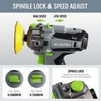 WORKPRO 12V Cordless Mini Polisher Kit, 3" Buffer & Sander - Image 4