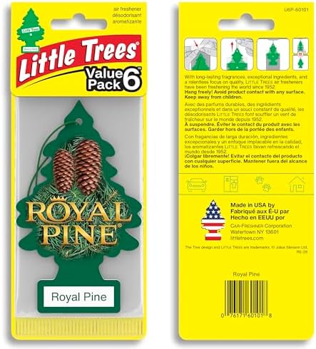 LITTLE TREES Car Air Freshener | Hanging Tree Provides Long Lasting Scent for Auto and Home | Royal Pine, 24 Air Fresheners - Image 2