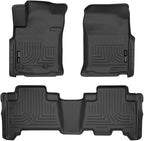 Husky Liners Weatherbeater Floor Mats | Fits 2010-2012 Toyota 4Runner, 2010-2013 Lexus GX460 | Front & 2nd Row, 3-pc Black - 98571 by HuskyLiners%C2%AE