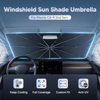 Autorder Windshield Sun Shade Umbrella for 2016-2026 Mazda CX-9 CX9 Accessories,Upgraded Ice Crystal Material,Easy Setup Umbrella Sunshade for Car Windshield,100% Sun Blocking - Image 2