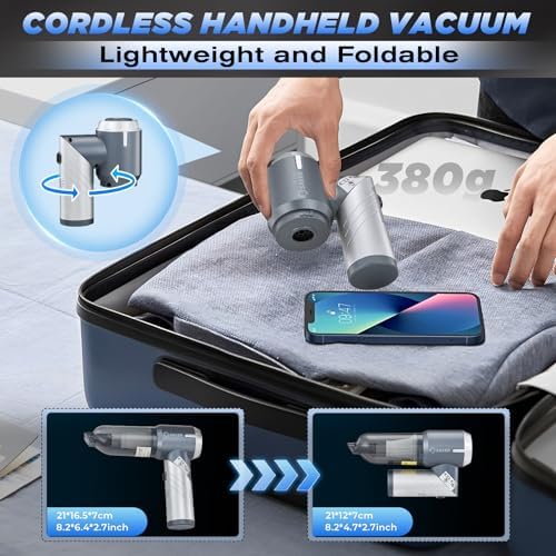 Saker Handheld Car Vacuum Portable Cordless17000Pa HL132 Silver - Image 6