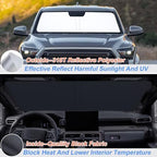 JKCOVER Front Window Windshield Sunshade Compatible with 2024 2025 2026 Toyota Tacoma(4th Gen Tacoma) Accessories Sun Heat UV Rays Protector Foldable Sun Shade Cover Car Visor - Image 2